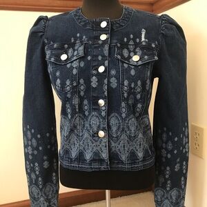 Venus puff sleeve denim jacket